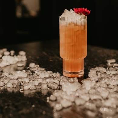 Gemalen ijs met cocktail