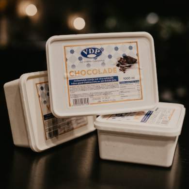 VDP roomijs 1L: vanille, chocolade en mokka
