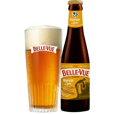 Uitgeschonken Belle-Vue Gueuze in bijhorend glas