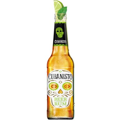 Flesje Cubanisto Mojito met munt en schijfje limoen