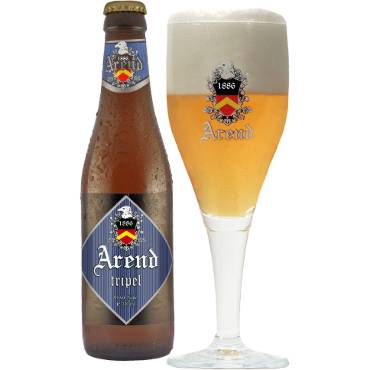 Uitgeschonken Arend Tripel in bijhorend glas
