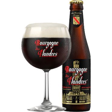 Uitgeschonken Bourgogne Des Flandres in bijhorend glas