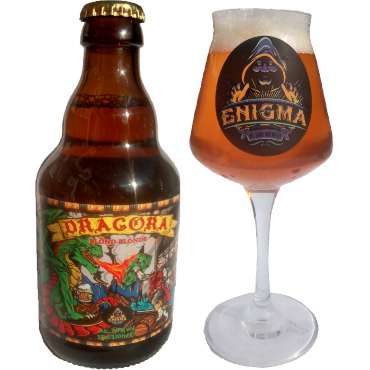 Uitgeschonken Dragora in bijhorend bierglas
