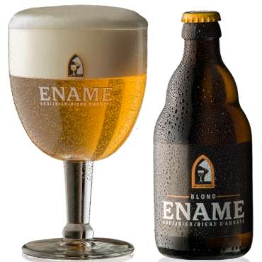 Uitgeschonken Ename Blond in bijhorend glas