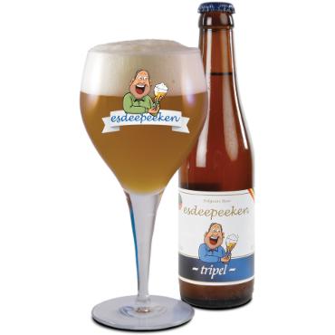 Uitgeschonken Esdeepeeken Tripel in passend bierglas