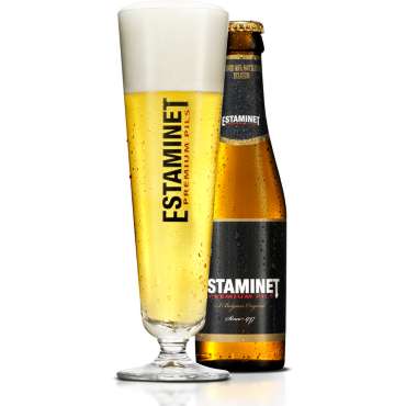 Uitgeschonken Estaminet in bijhorend glas