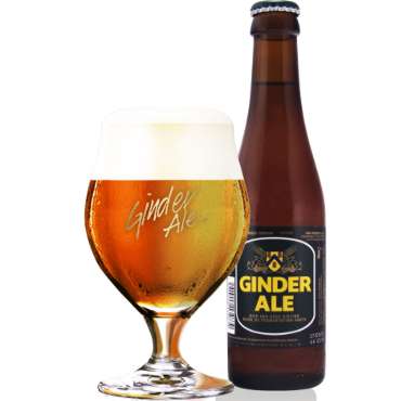 Uitgeschonken Ginder Ale in bijhorend bierglas