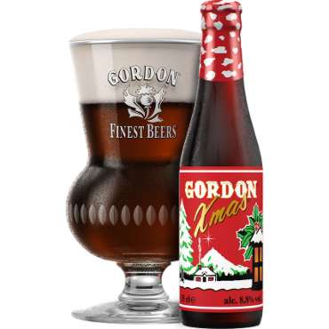Uitgeschonken Gordon Xmas in bijhorend glas