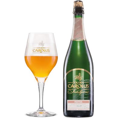 Uitgeschonken Gouden Carolus Indulgence 2022 – Festiva in bijhorend glas