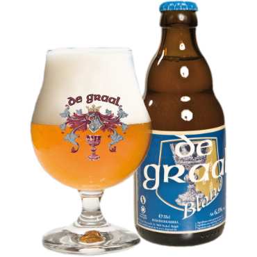 Uitgeschonken De Graal Blond in passend bierglas