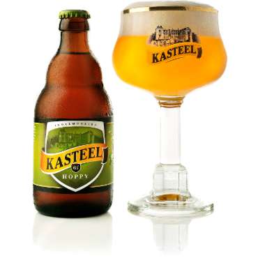 Uitgeschonken Kasteel Hoppy in bijhorend Kasteelglas