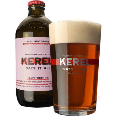 Kerel Grapefruit IPA uitgeschonken in Kerel-glas