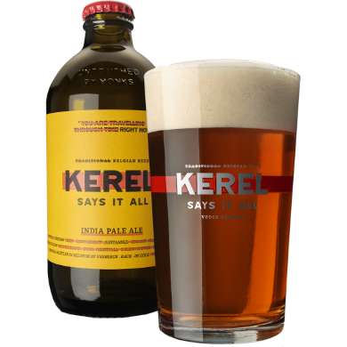 Kerel India Pale Ale uitgeschonken in Kerel-glas