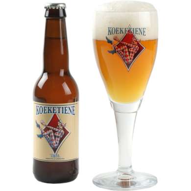 Koeketiene uitgeschonken in Koeketieneglas