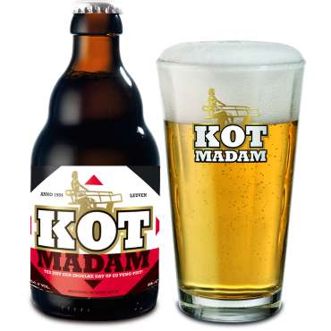 Uitgeschonken Kotmadam in bijhorend bierglas