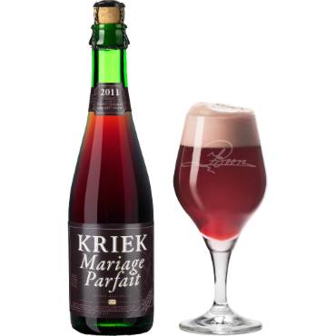 Uitgeschonken Kriek Mariage Parfait in bijhorend glas