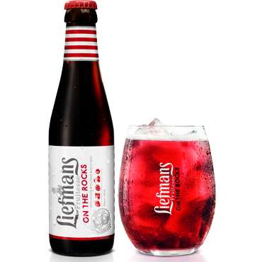 Uitgeschonken Liefmans On the Rocks in bijhorend glas