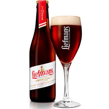 Uitgeschonken Liefmans Kriek Brut in bijhorend glas
