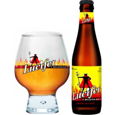 Uitgeschonken Lucifer in bijhorend glas