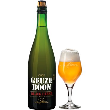 Uitgeschonken Oude Geuze Boon Black Label in bijhorend glas