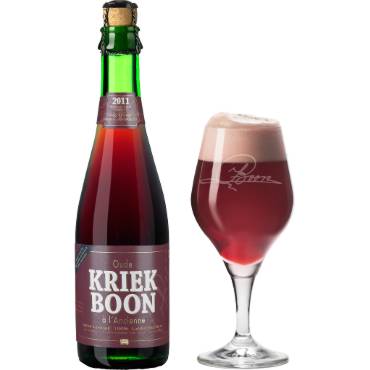 Uitgeschonken Oude Kriek Boon in bijhorend glas