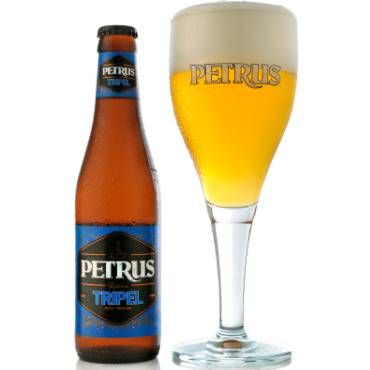 Uitgeschonken Petrus Tripel in bijhorend glas