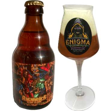 Uitgeschonken Ragnaröck in bijhorend bierglas