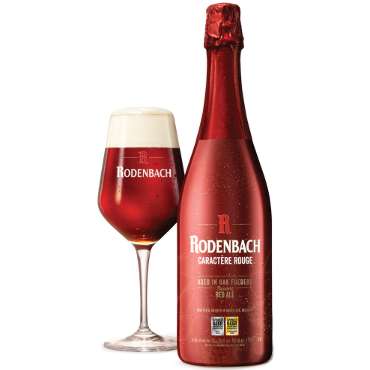 Uitgeschonken Rodenbach Caractère Rouge in bijhorend glas