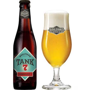 Tank 7 Farmhouse Ale in Boulevardglas met flesje