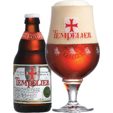 Uitgeschonken Tempelier in bijhorend glas