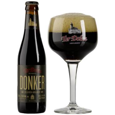 Uitgeschonken Ter Dolen Donker in bijhorend bierglas