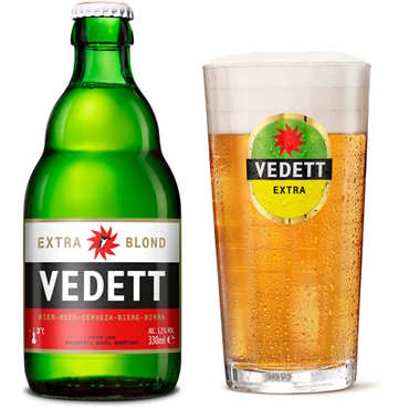 Gevuld Vedettglas met flesje blonde Vedett