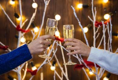 Klinken met champagne