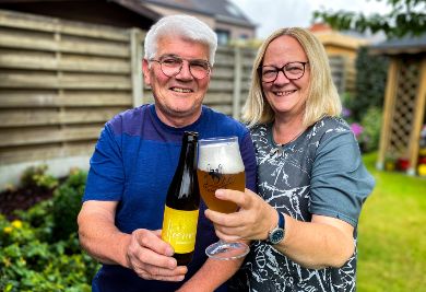 Patrick Volders met zijn vrouw
