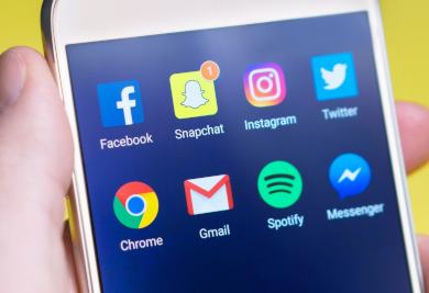 Sociale media op smartphone