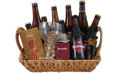 Geschenkmand met trappistenbieren