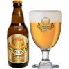 Uitgeschonken Grimbergen Fleur d’Abbaye in bijhorend kelkglas