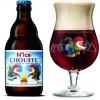 Uitgeschonken N'Ice Chouffe in bierglas van Brasserie d'Achouffe