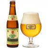Uitgeschonken Poperings Hommelbier in bijhorend glas