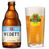 Gevuld Vedettglas met flesje Vedett Extra White
